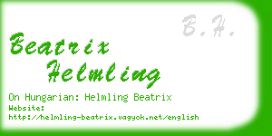 beatrix helmling business card